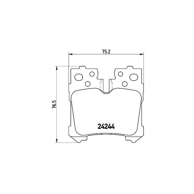 BREMBO P 83 076 Bremsbeläge Hinten für LS Mirai
