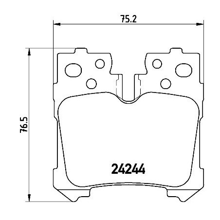 BREMBO P 83 076 Klocki hamulcowe tył dla LS Mirai