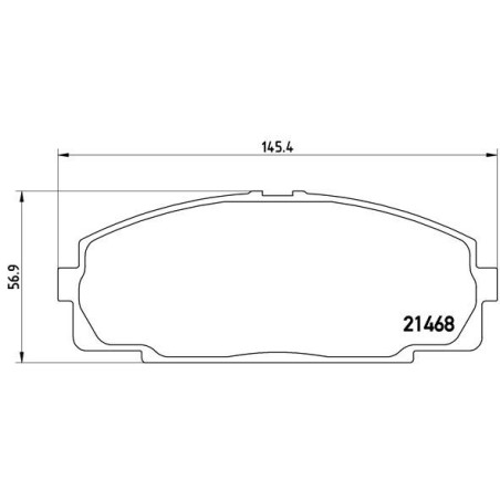 BREMBO P 83 092 Bremsbeläge Vorne für HiAce Dyna 100 Granvia