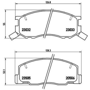 BREMBO P 83 093 Brzdové destičky přední pro Estima Emina / Lucida Previa / Estima LiteAce