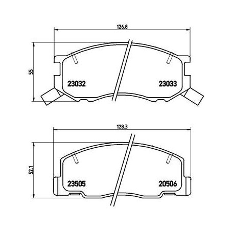 BREMBO P 83 093 Brzdové destičky přední pro Estima Emina / Lucida Previa / Estima LiteAce
