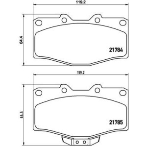 BREMBO P 83 095 Pastillas de freno delantero para Toyota Hilux