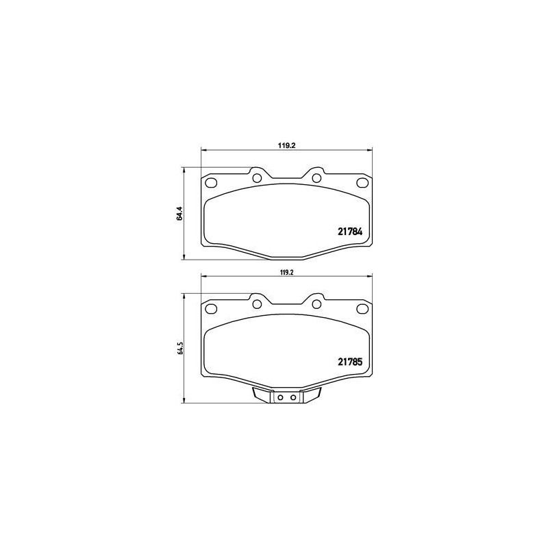BREMBO P 83 095 Pastiglie freno anteriore per Toyota Hilux