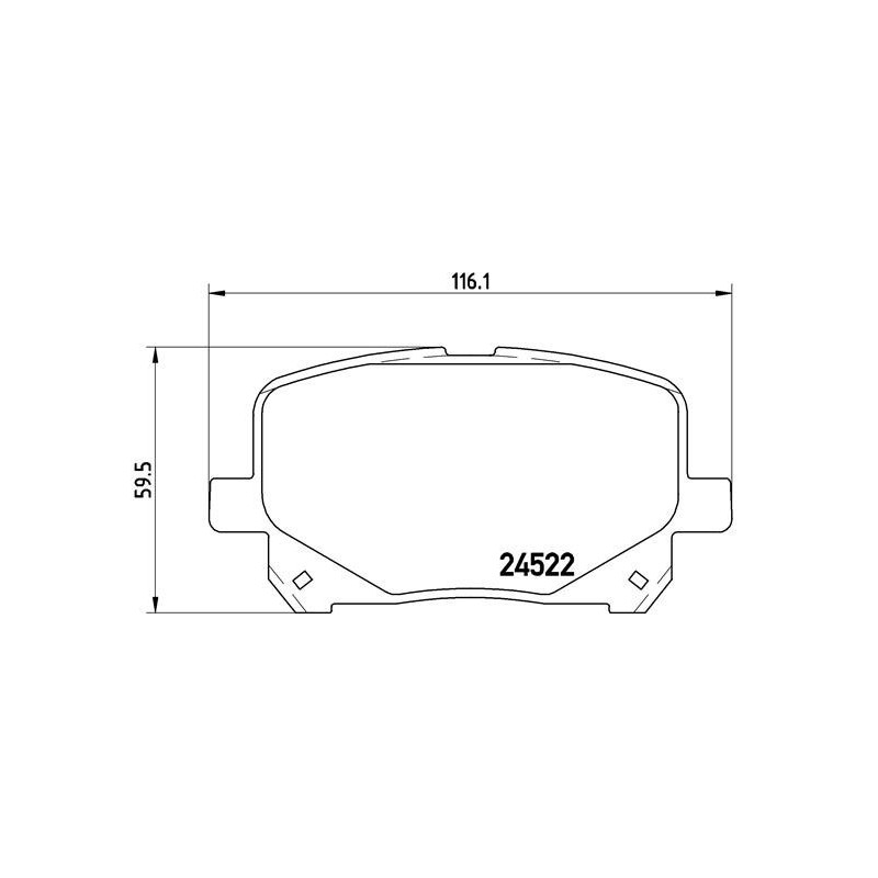 BREMBO P 83 100 Bremsbeläge Vorne für Toyota Previa