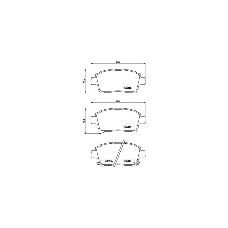 BREMBO P 83 103 Plaquettes de frein avant pour Corolla bB MR Prius