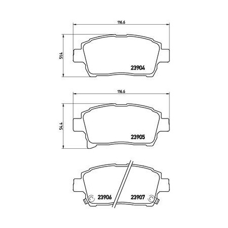 BREMBO P 83 103 Brake Pads Set Front for Corolla bB MR Prius