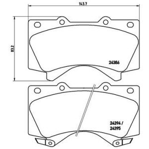 BREMBO P 83 107 Pastillas de freno delantero para Land Cruiser Sequoia Tundra LX XG