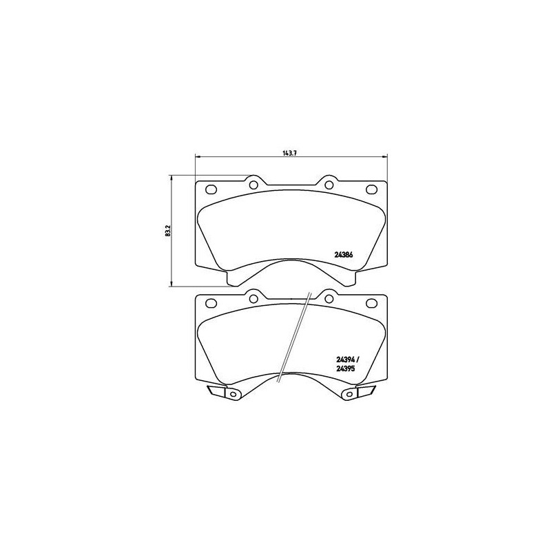 BREMBO P 83 107 Klocki hamulcowe przód dla Land Cruiser Sequoia Tundra LX XG