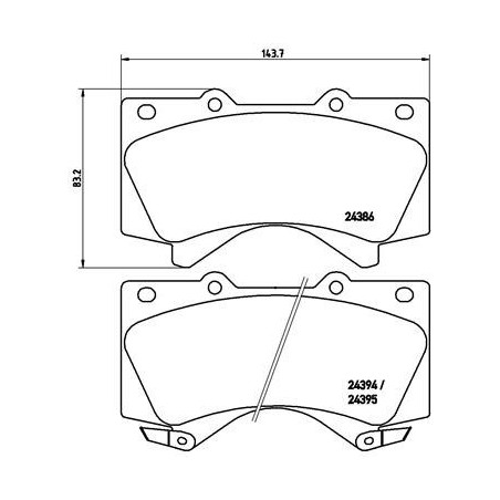BREMBO P 83 107 Klocki hamulcowe przód dla Land Cruiser Sequoia Tundra LX XG