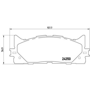 BREMBO P 83 117 Pastillas de freno delantero para Camry ES Avalon Aurion
