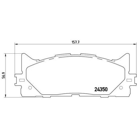 BREMBO P 83 117 Pastiglie freno anteriore per Camry ES Avalon Aurion