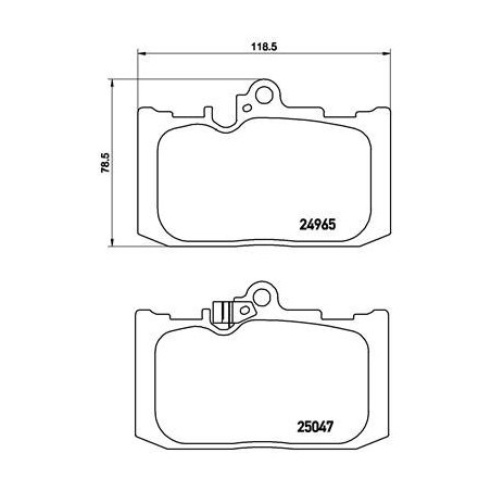 BREMBO P 83 131 Brake Pads Set Front for Lexus GS RC