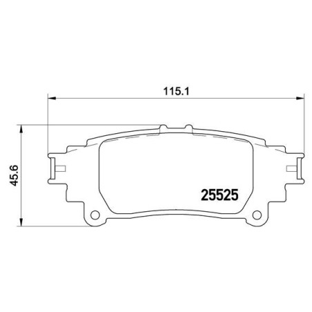 BREMBO P 83 132 Bremsbeläge Hinten für GS IS RC Crown