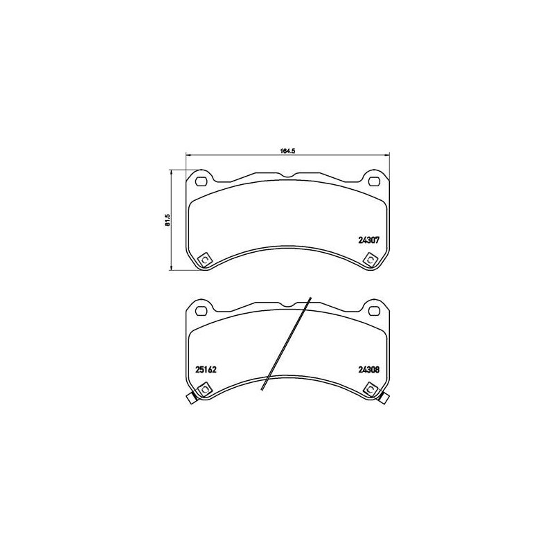 BREMBO P 83 146 Brake Pads Set Front for Lexus IS