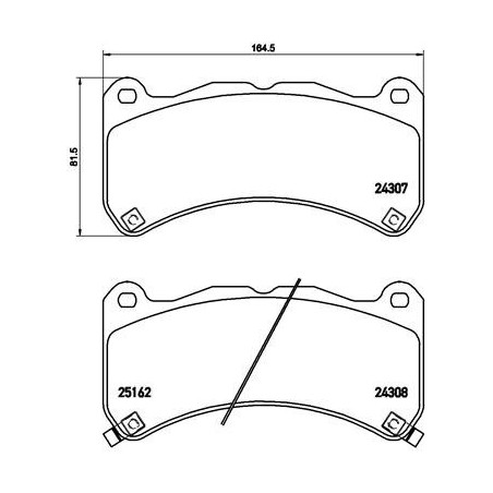 BREMBO P 83 146 Brzdové destičky přední pro Lexus IS