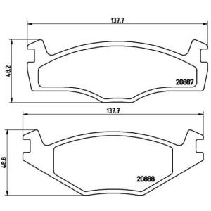 BREMBO P 85 012 Pastillas de freno delantero para Golf Passat Jetta Scirocco Toledo Santana Vento