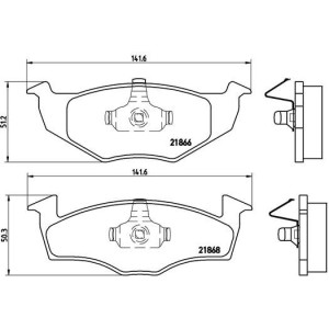 BREMBO P 85 030 Bremsbeläge Vorne für Polo Cordoba Ibiza Golf Toledo Vento 133