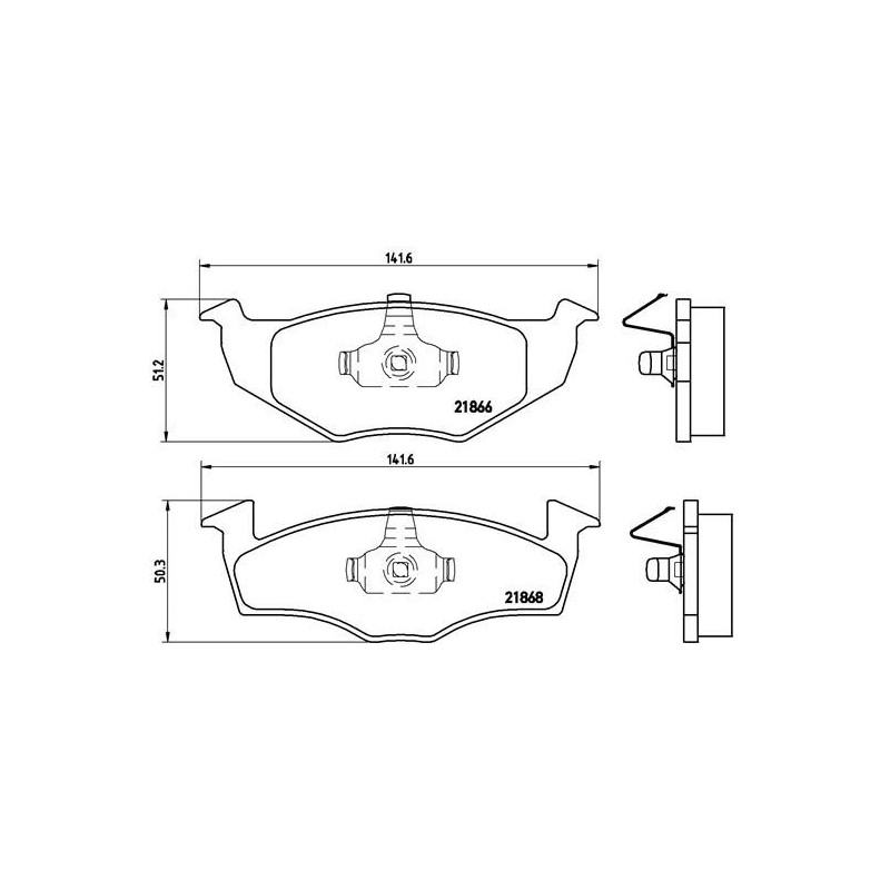 BREMBO P 85 031 Plaquettes de frein avant pour Polo Cordoba Ibiza Golf Toledo Vento 133