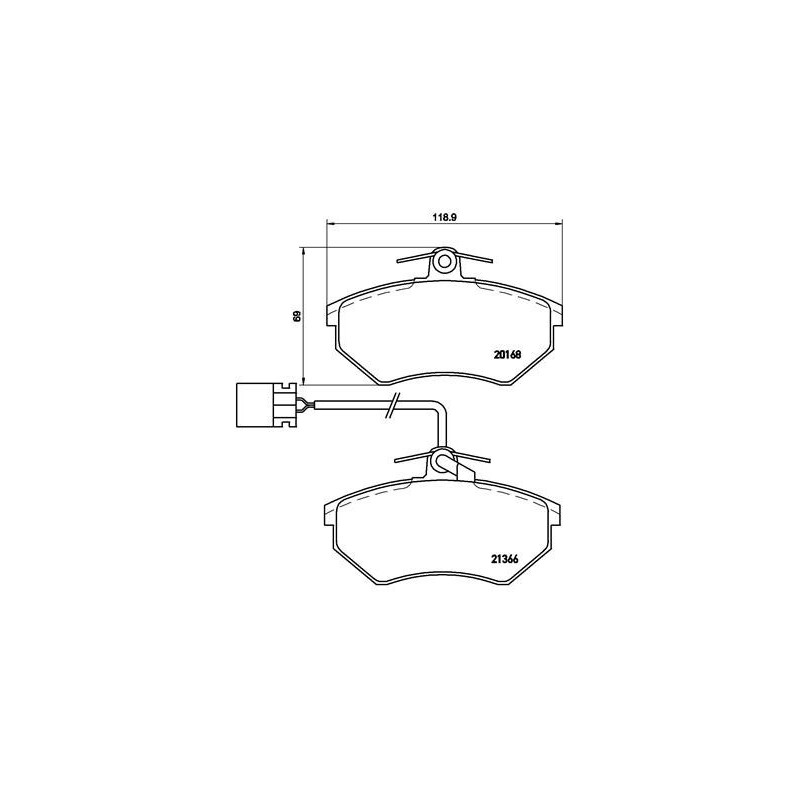BREMBO P 85 034 Pastiglie freno anteriore per VW Vento Golf
