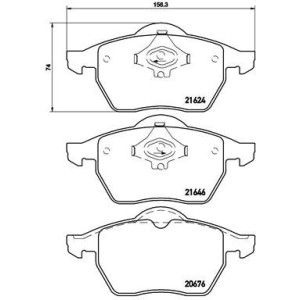 BREMBO P 85 036 Pastillas de freno delantero para A4 Passat