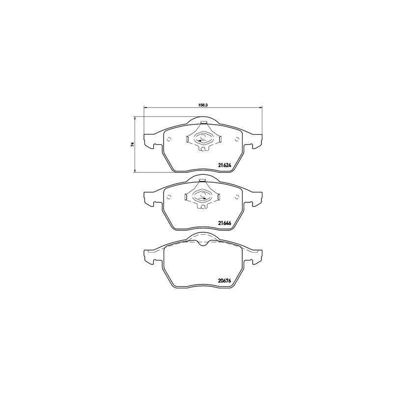 BREMBO P 85 036 Brake Pads Set Front for A4 Passat