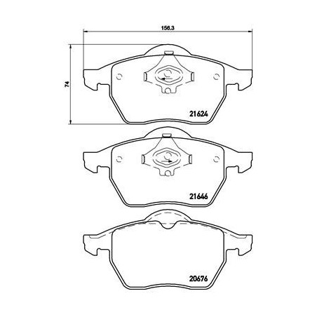 BREMBO P 85 036 Brake Pads Set Front for A4 Passat
