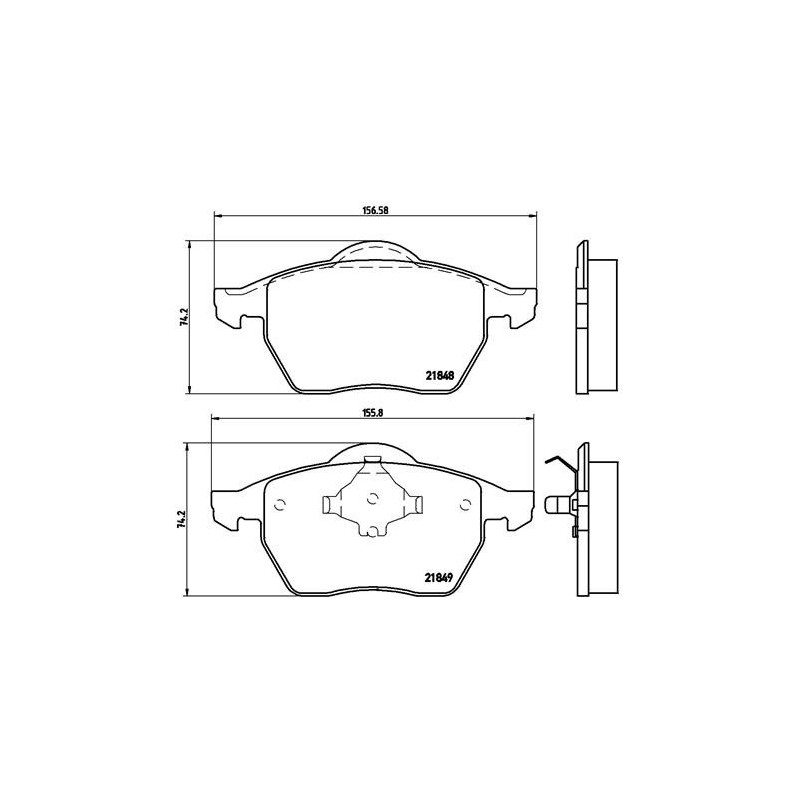 BREMBO P 85 039 Brzdové destičky přední pro Sharan Galaxy Alhambra