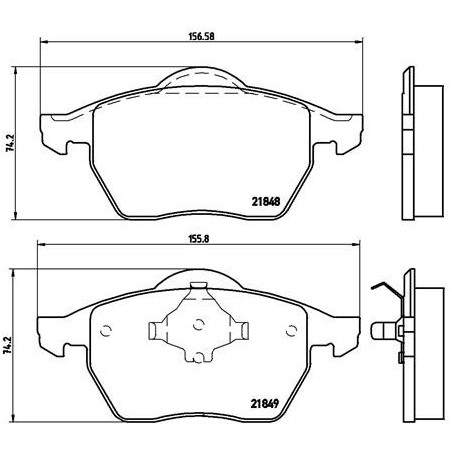 BREMBO P 85 039 Brake Pads Set Front for Sharan Galaxy Alhambra