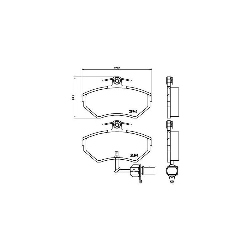 BREMBO P 85 044 Klocki hamulcowe przód dla A4 Passat Exeo