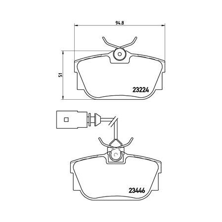 BREMBO P 85 046 Brake Pads Set Rear for VW Transporter California