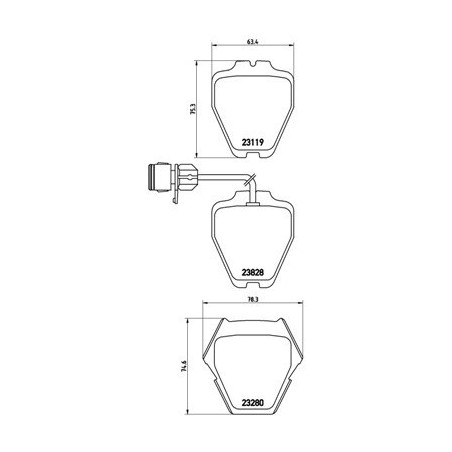 BREMBO P 85 054 Brake Pads Set Front for Audi A8