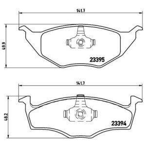 BREMBO P 85 055 Pastillas de freno delantero para VW Lupo