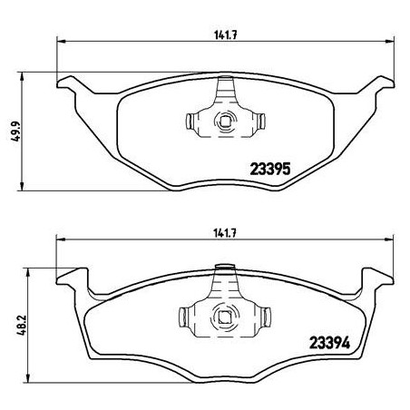 BREMBO P 85 055 Brzdové destičky přední pro VW Lupo