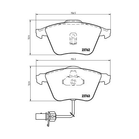 BREMBO P 85 056 Klocki hamulcowe przód dla Audi A6 Allroad