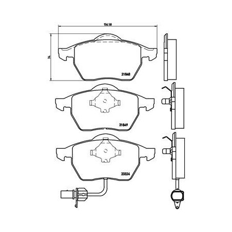 BREMBO P 85 060 Pastillas de freno delantero para Sharan Alhambra Galaxy