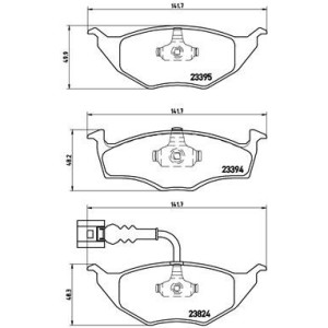 BREMBO P 85 063 Klocki hamulcowe przód dla Audi A2