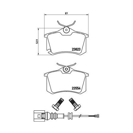 BREMBO P 85 066 Bremsbeläge Hinten für Polo Fabia Ibiza Lupo A2