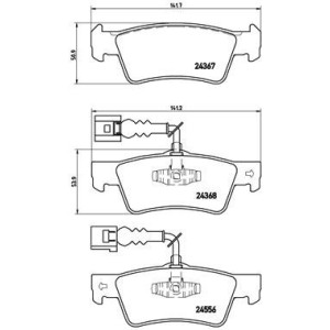 BREMBO P 85 068 Brzdové platničky zadné pre VW Touareg