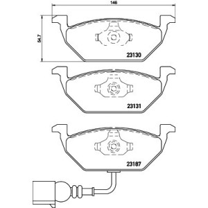 BREMBO P 85 072 Brzdové platničky predné pre Golf Fabia Octavia Altea Caddy Jetta Bora A3 Beetle