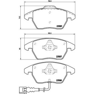 BREMBO P 85 075 Pastiglie freno anteriore per Golf Ibiza A3 Fabia Octavia Altea Caddy Rapid A1