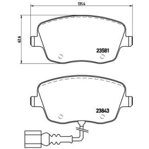 BREMBO P 85 077 Pastiglie freno anteriore per Polo Roomster Fabia Cordoba Ibiza