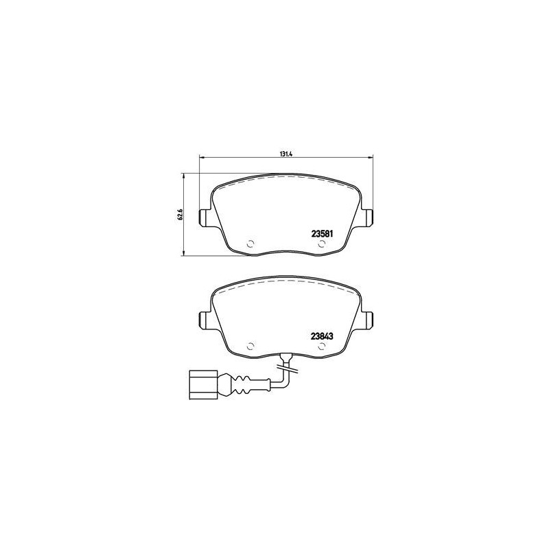 BREMBO P 85 077 Brake Pads Set Front for Polo Roomster Fabia Cordoba Ibiza