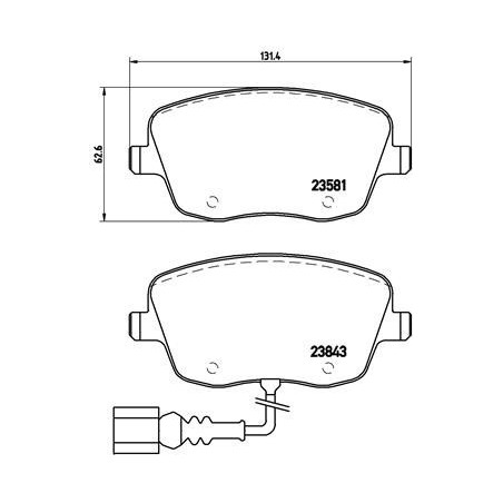 BREMBO P 85 077 Brzdové platničky predné pre Polo Roomster Fabia Cordoba Ibiza