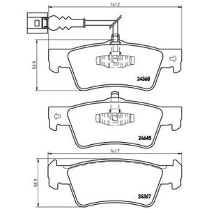 BREMBO P 85 091 Klocki hamulcowe tył dla Transporter Multivan California