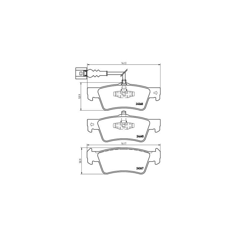 BREMBO P 85 091 Klocki hamulcowe tył dla Transporter Multivan California