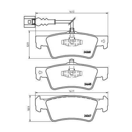 BREMBO P 85 091 Brzdové platničky zadné pre Transporter Multivan California