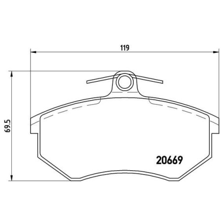 BREMBO P 85 092 Brzdové destičky přední pro 80 A4 90 Cabriolet 100 Coupe A3 Passat Tiggo