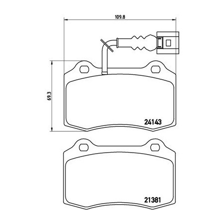 BREMBO P 85 104 Brake Pads Set Rear for 360 Leon