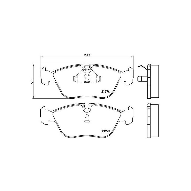 BREMBO P 86 013 Brake Pads Set Front for Volvo 850 S70 V70 C70 XC70