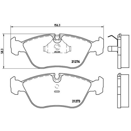BREMBO P 86 013 Brake Pads Set Front for Volvo 850 S70 V70 C70 XC70